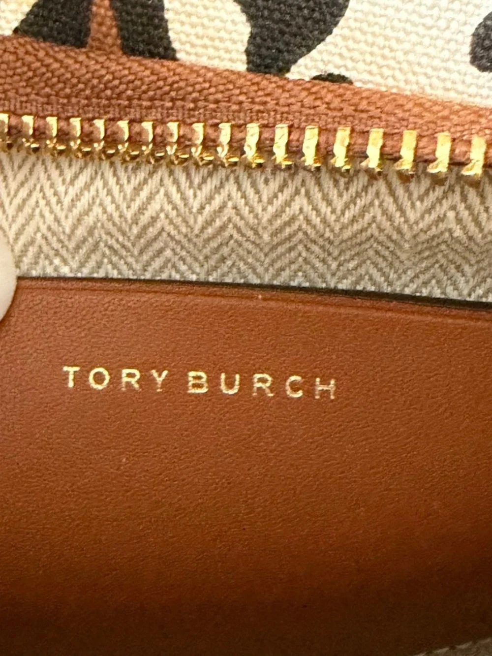 Tory Burch Leopard Print Leather-Trim Crossbody in Brown and Cream